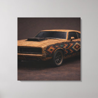 Toile Voiture Musclée Classique Allumette Brûlée