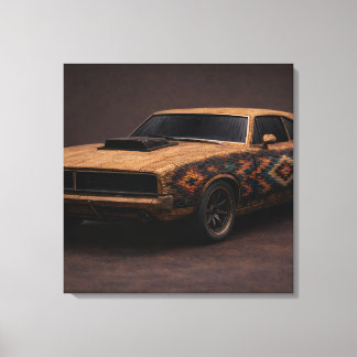 Toile Voiture Musclée Classique Allumette Brûlée
