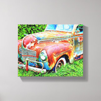 Toile Voiture Vintage Rustique Canvas de voiture
