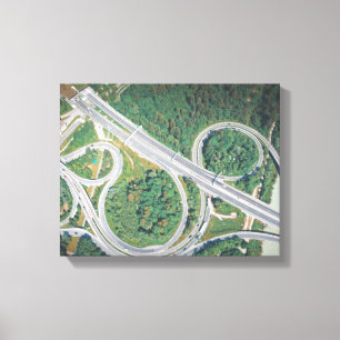 Toile voitures sur la route