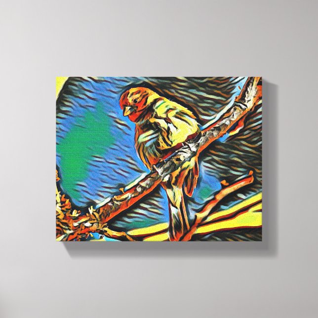 Toile Vol de rêves : Oiseaux en mouvement (Recto)