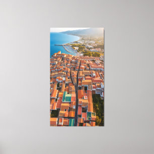 Toile Voler au-dessus des toits de la ville