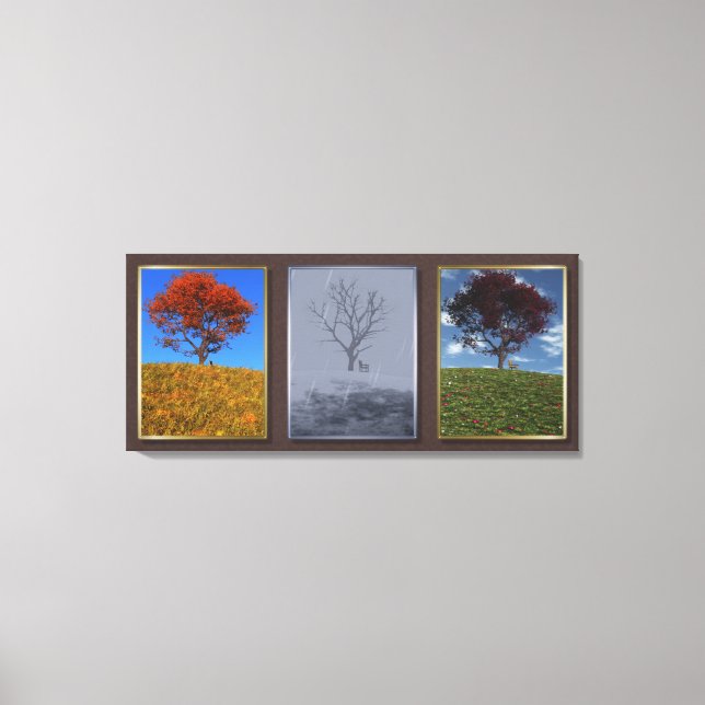 Toile Voler rapidement les années Triptych Canvas Imprim (Recto)