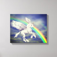 Voler Unicorne sur Rainbow Imaginaire Horse Art