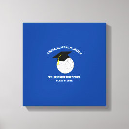 Toile Volleyball Graduation Sports Blue