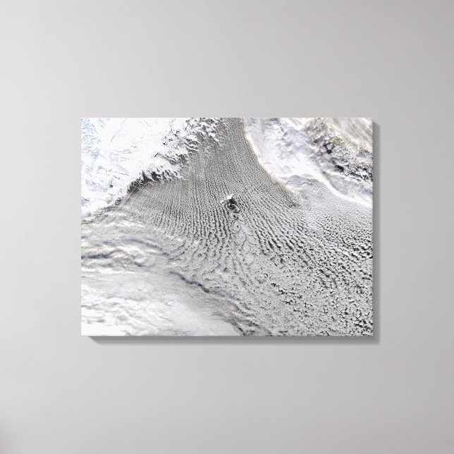 Toile Vortices nuageuses au large de l'île Jan Mayen (Recto)