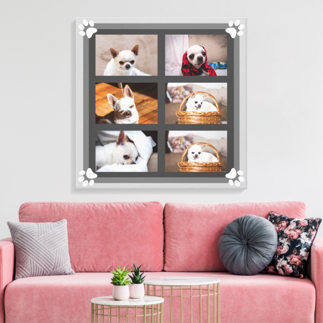 Toile Votre chiot chien de compagnie personnalisation ph (Insitu(Salon))