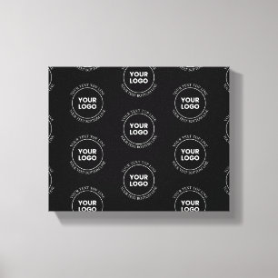 Toile Votre logo et votre texte modifiable Motif répét