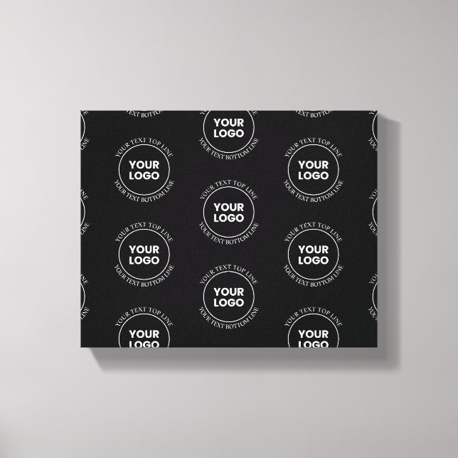 Toile Votre logo et votre texte modifiable | Motif répét (Recto)