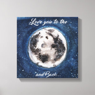 Toile Vous Aimez À La Lune Et À L'Arrière