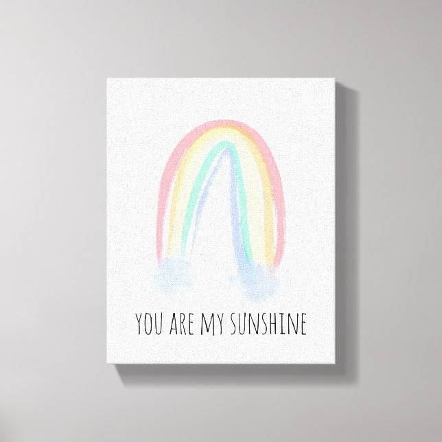 Toile Vous êtes mon ensoleillement arc-en-ciel peint à l (Recto)