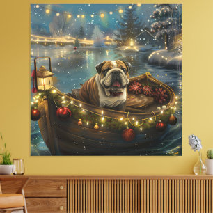 Toile Voyage du festival de Noël de Bulldog
