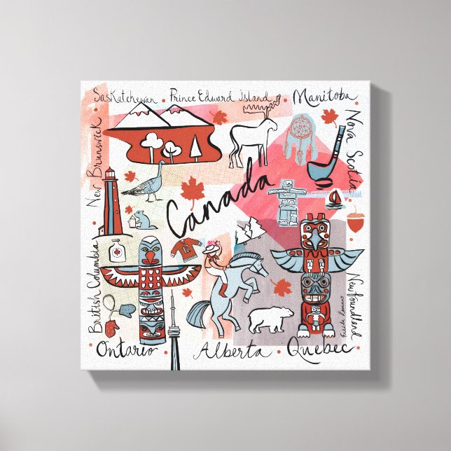 Toile Voyage mondial - Canada (Recto)