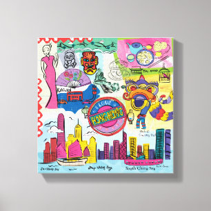 Toile Voyage mondial - Hong Kong
