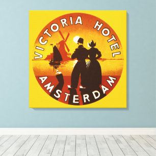 Toile Voyage Rétro, Hôtel Victoria, Amsterdam, Hollande