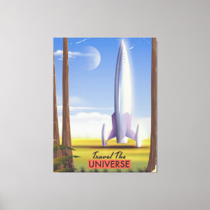 Toile Voyagent le rétro espace art. d'univers