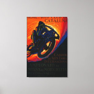 Toile Vrai cru PosterEurope de club de Moto