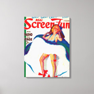 Toile Vraie couverture de magazine d'amusement d'écran