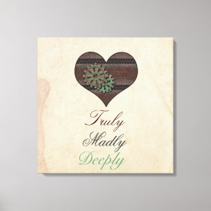Toile Vraiment Madly Profondément Steampunk Coeur Envelo
