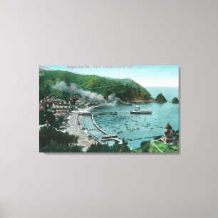 Toile Vue aérienne d'Avalon et Baie