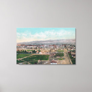 Toile Vue aérienne de CityPocatello, ID