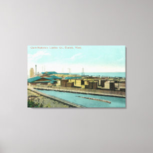 Toile Vue aérienne de Clark-Nickerson Lumber Co