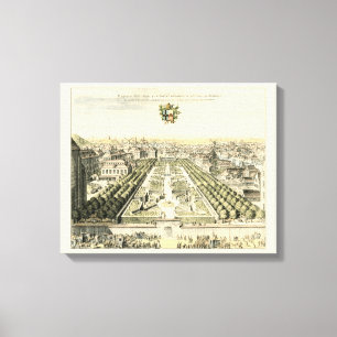 Toile Vue aérienne de jardin formel par Éric Dahlbergh