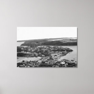 Toile Vue aérienne de Kodiak, photographie de l'Alaska
