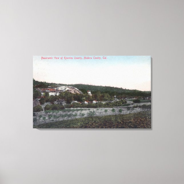 Toile Vue aérienne de la carrière de Granite Knowles (Recto)