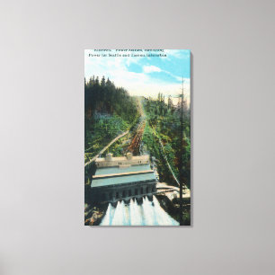 Toile Vue aérienne de la centrale électrique Electron