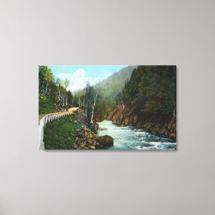 Toile Vue aérienne de la rivière Ausable près de Wilming