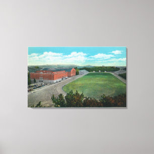 Toile Vue aérienne de la salle de gym de l'université d'