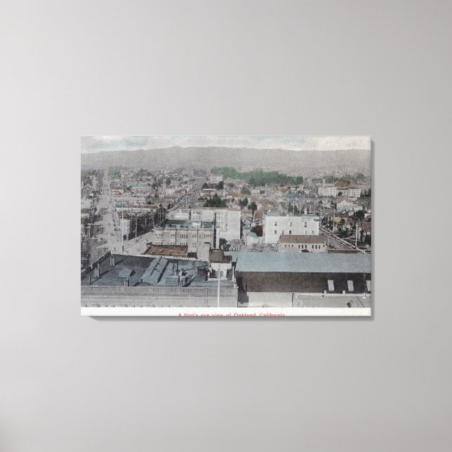 Toile Vue aérienne de la ville # 2Oakland, CA (Recto)