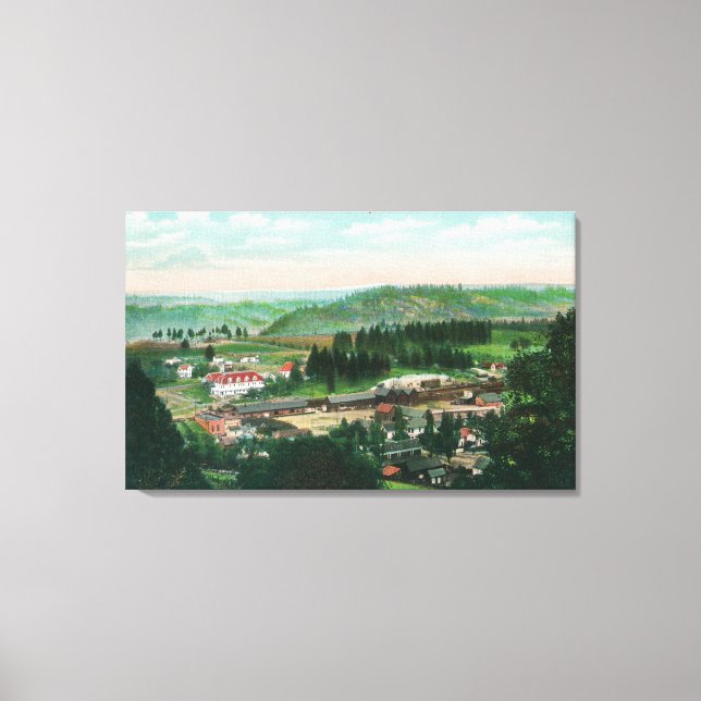 Toile Vue aérienne de la ville de Colfax, CA 2 (Recto)