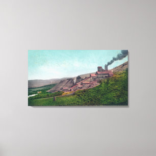 Toile Vue aérienne de la ville de MineBaker de vertu, O