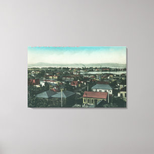 Toile Vue aérienne de la ville et de l'île Mare