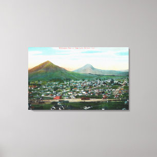 Toile Vue aérienne de la villeSan Luis Obispo, CA