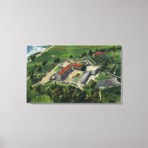 Toile Vue aérienne de l'Est sur le terrain du fort