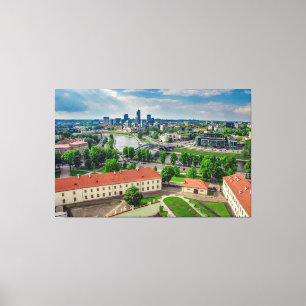 Toile Vue aérienne de Vilnius, Lituanie