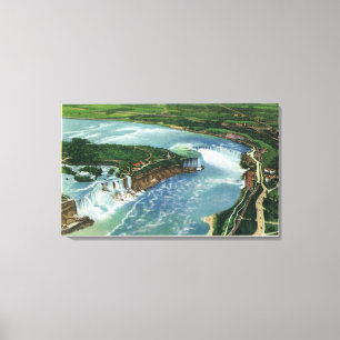 Toile Vue aérienne des chutes du Niagara entières 2
