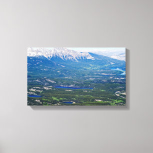 Toile Vue aérienne des lacs Jasper - Canada