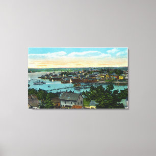 Toile Vue aérienne du port de Boothbay