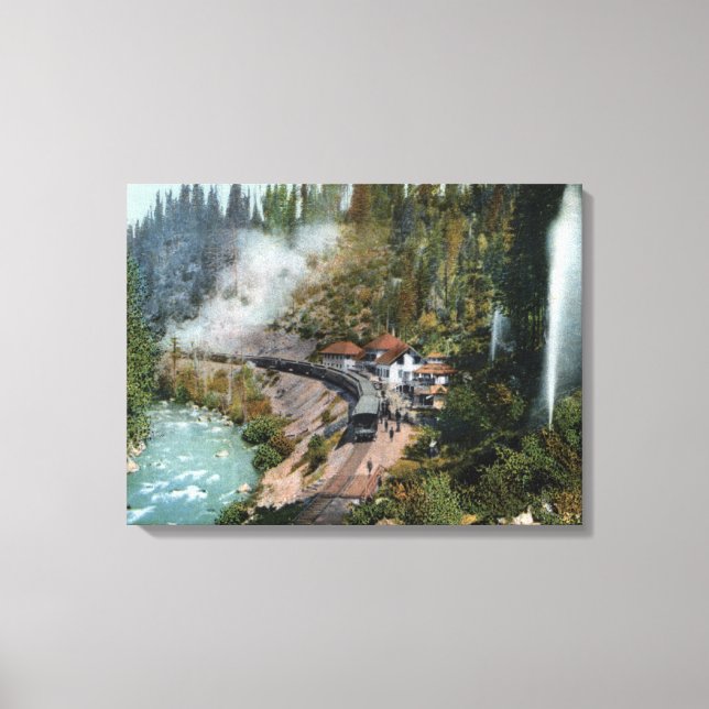 Toile Vue aérienne d'une gare (Recto)