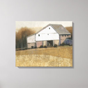 Toile Vue blanche de grange