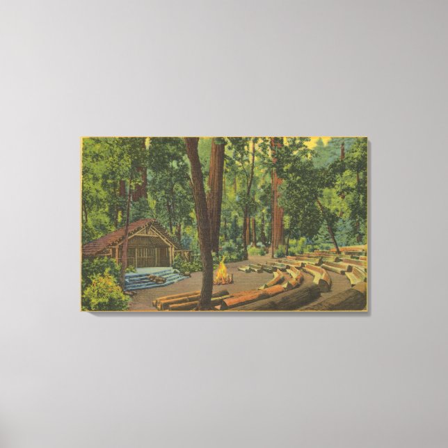 Toile Vue "Camp Fire Bowl" de Big Basin, Californie (Recto)