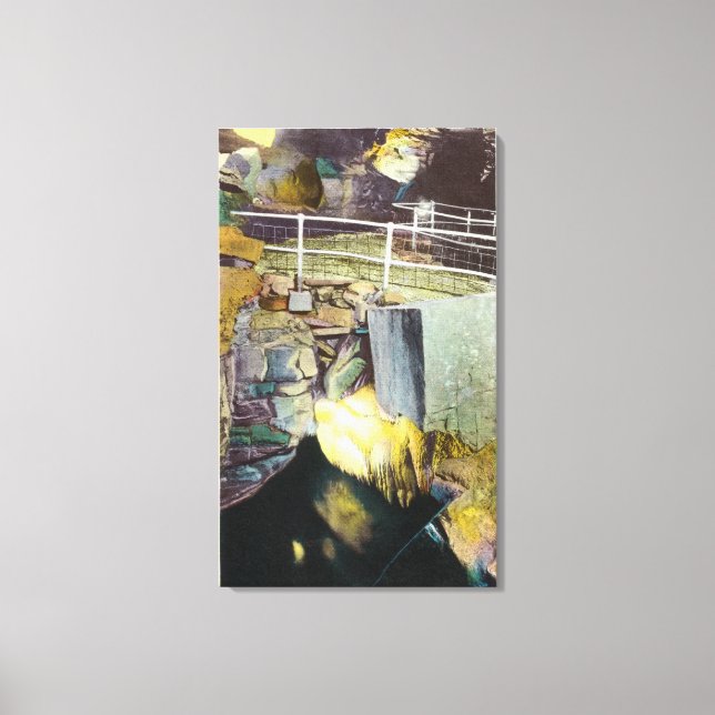 Toile Vue Cascade d'or et pont naturel (Recto)