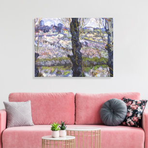 Toile Vue d'Arles, Flower Orchards par van Gogh