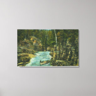Toile Vue de bateau recherchant la rapide
