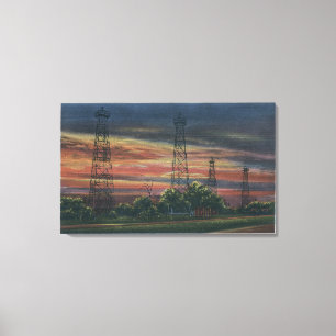 Toile Vue de CaliforniaSunset d'huile californienne