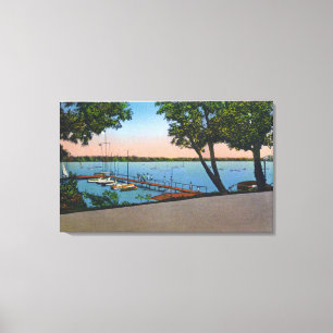 Toile Vue de club de yacht d'Owasco de lac Owasco